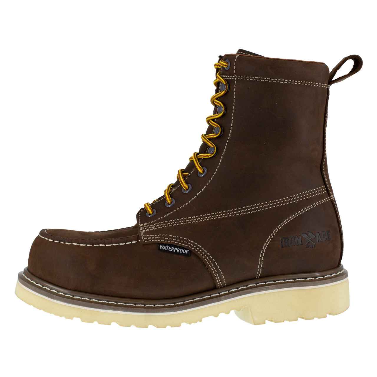 Iron Age Solidifier Mens Brown 8 Waterproof Work Boot IA5082
