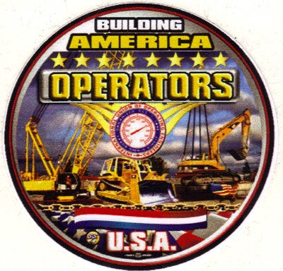 Operating Engineers Premium Hard Hat Sticker #BW9