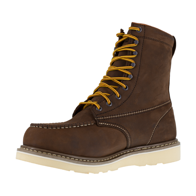 Iron Age Reinforcer  Mens Brown 8 Wedge Work Boot IA5081