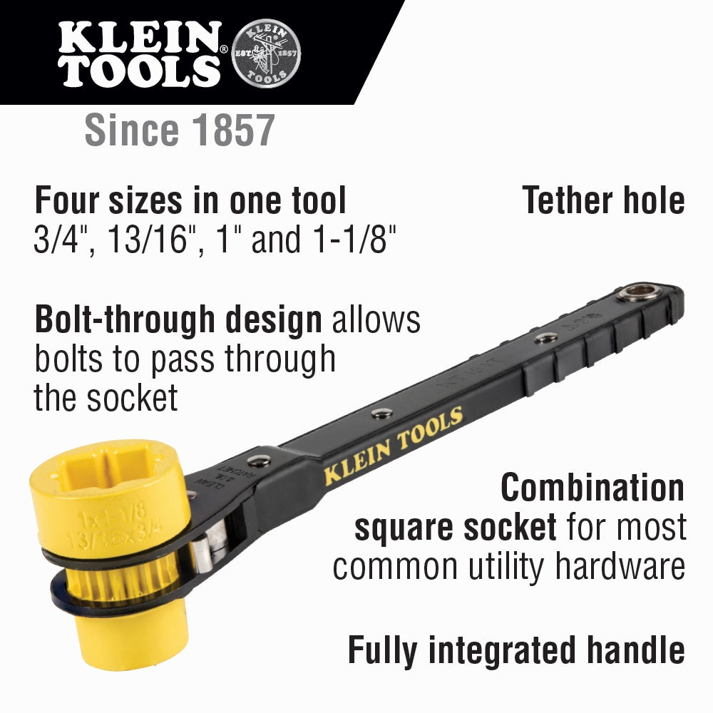 Klein Linemans Ratcheting Wrench #KT151T