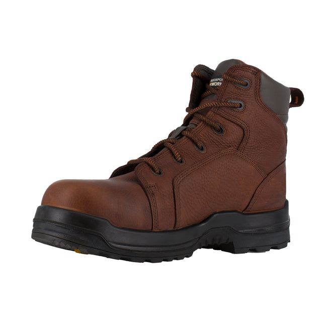 Rockport More Energy - Women's Brown 6" Lace to Toe Waterproof Work Boot #RK664