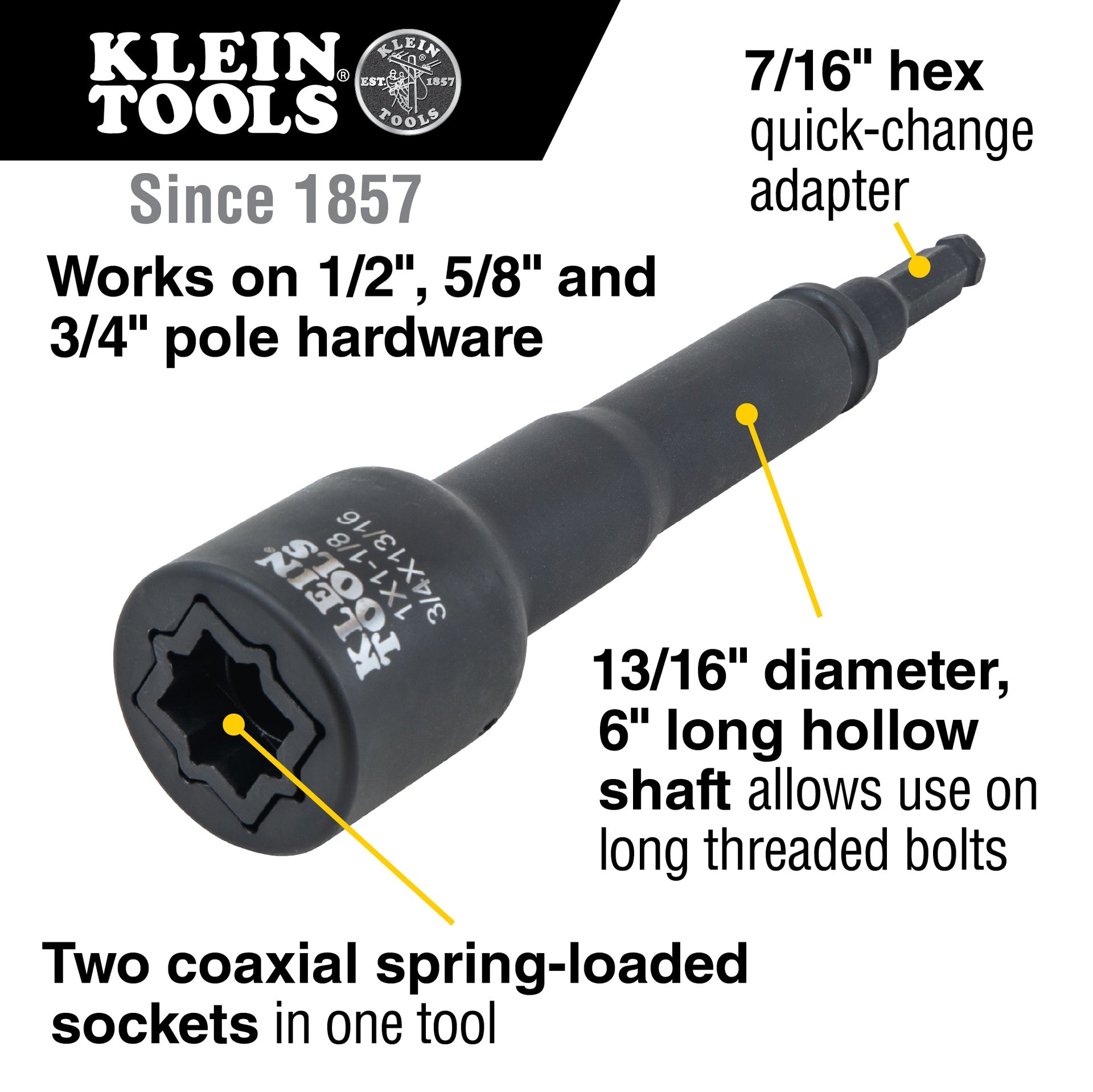 Klein 6-in-1 Impact Socket Set #660KIT2
