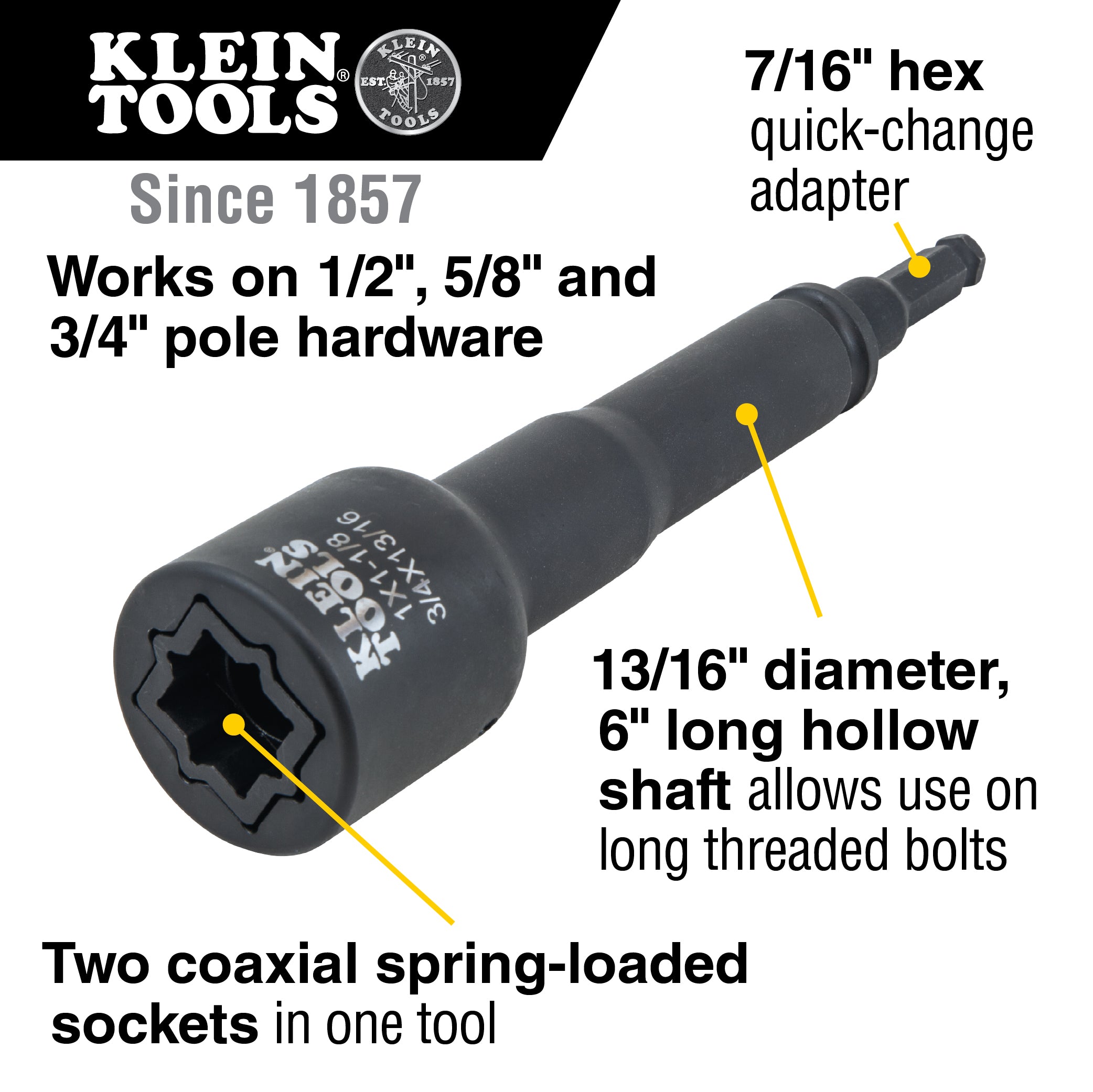 Klein 6-in-1 Impact Socket Set #660KIT2