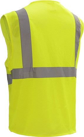 GGS FrogWear® HV Premium Athletic-Type High-Visibility Black Bottom Sleeveless Safety Shirt - GLO-202