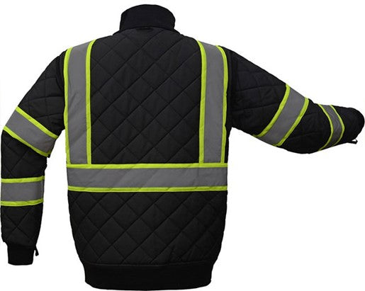 GSS Two-tone Quilted Jacket-Black