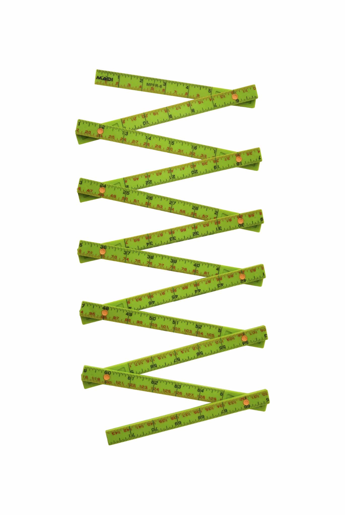 Madi 6' Fiberglass Folding Ruler – Inside Reading with Center-Point  Markings   MPFR-6