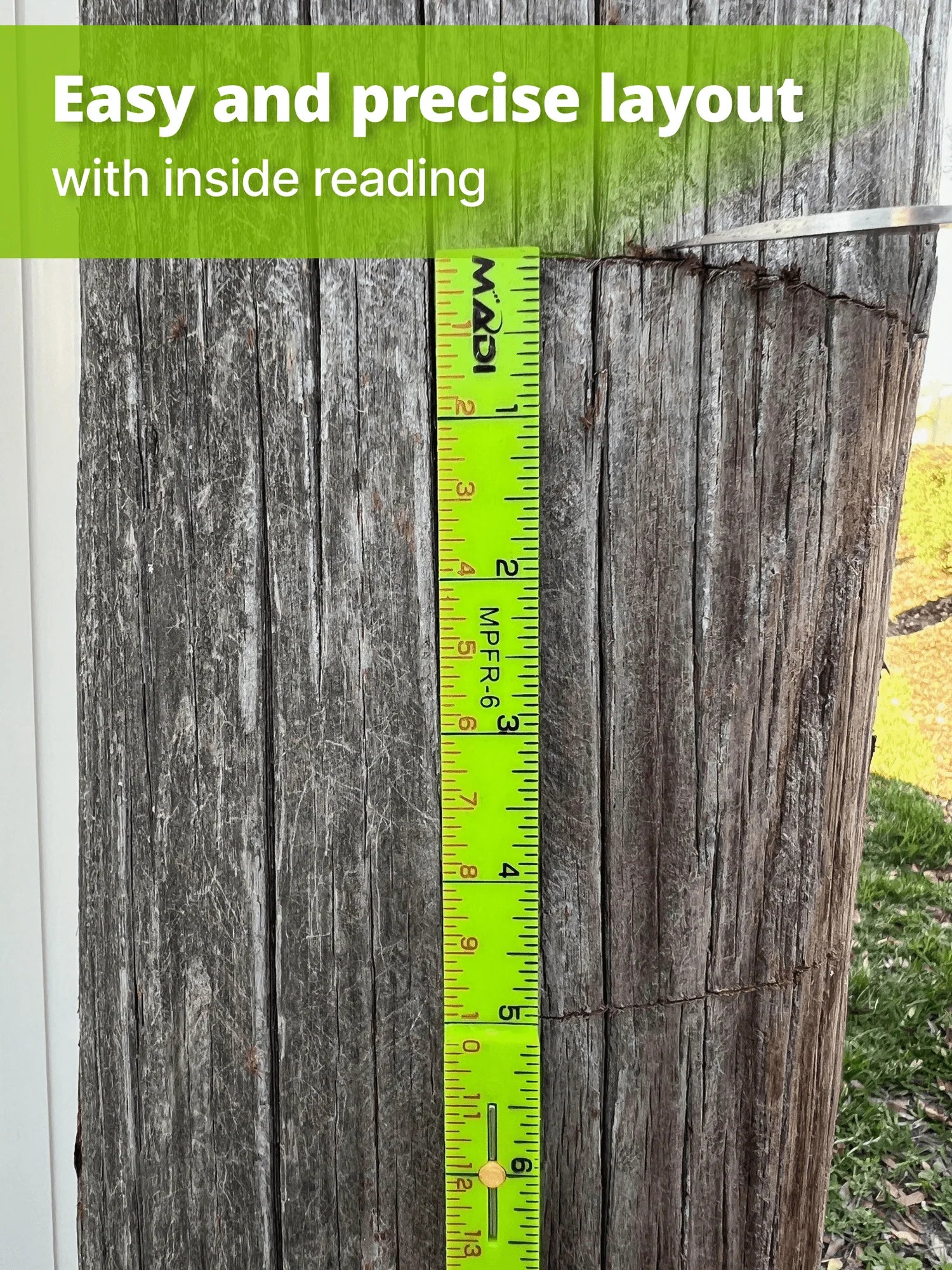 Madi 6' Fiberglass Folding Ruler – Inside Reading with Center-Point  Markings   MPFR-6