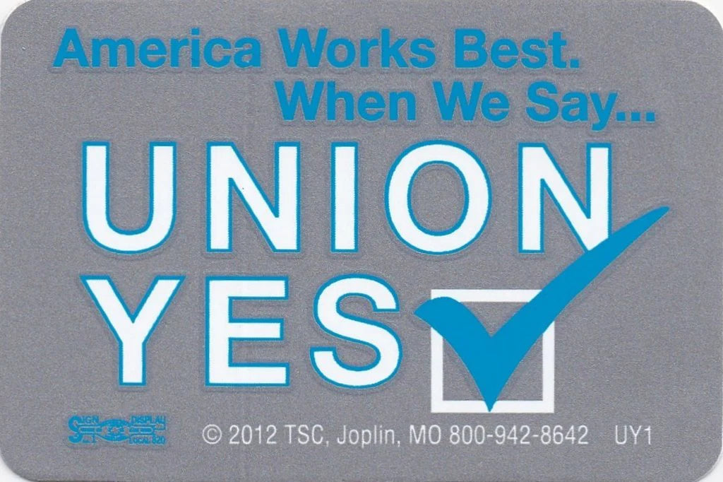 Union YES... Hard Hat Sticker #UY1