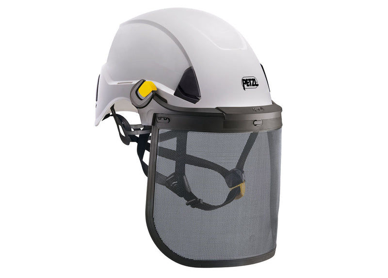 PETZL VIZEN MESH Face Shield for Tree Care for VERTEX and STRATO Helmets, with EASYCLIP System