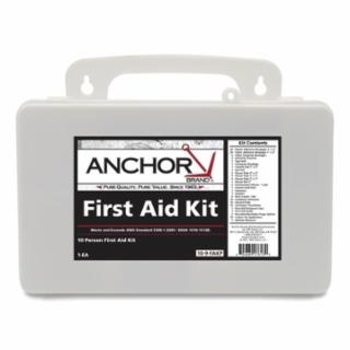 Anchor 10 Person First Aid Kit, ANSI, Plastic
