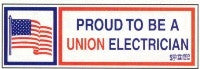 Proud to be a Union Electrician hh sticker