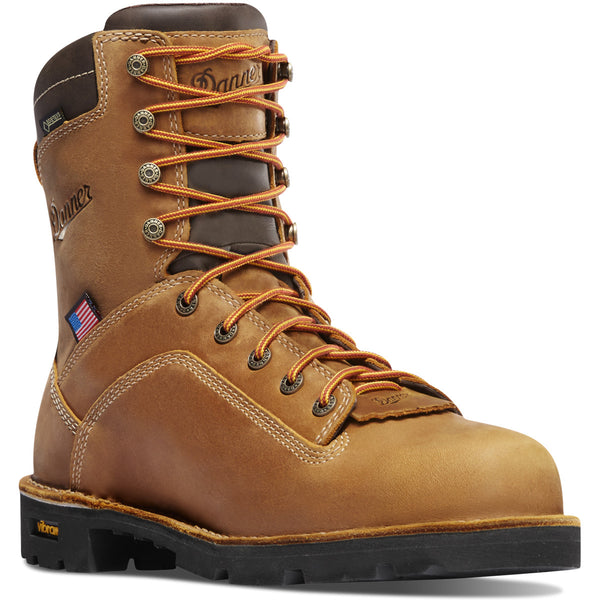 DANNER QUARRY BROWN LEATHER LACE UP WORK BOOT