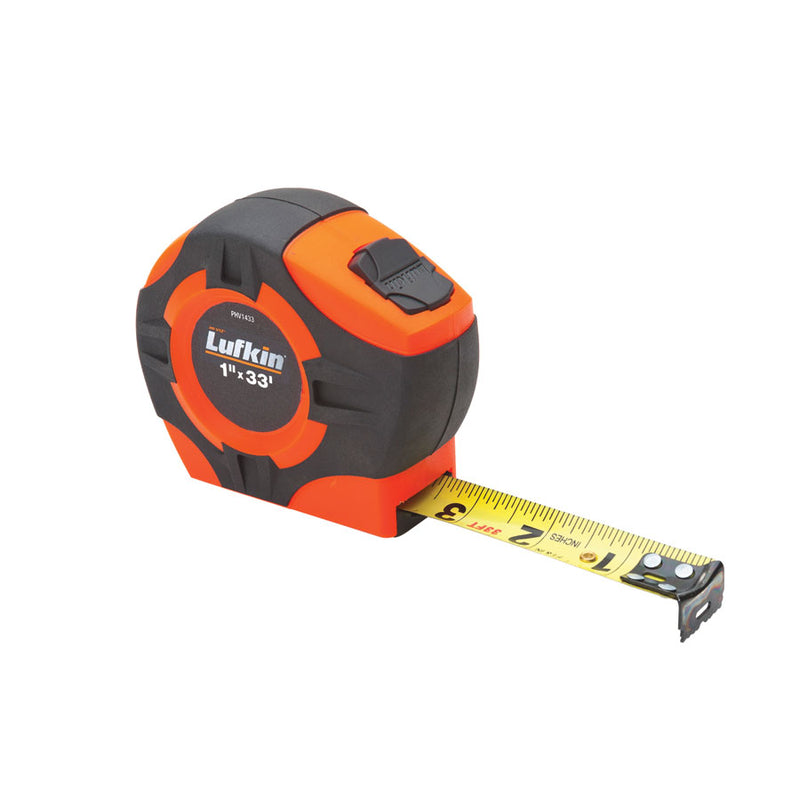 P1000 SERIES HI-VIZ TAPE MEASURES Hi-Viz orange & black case for easy finding Rubber cushion case protects from impact plus - improves grip - fits easily into most holsters