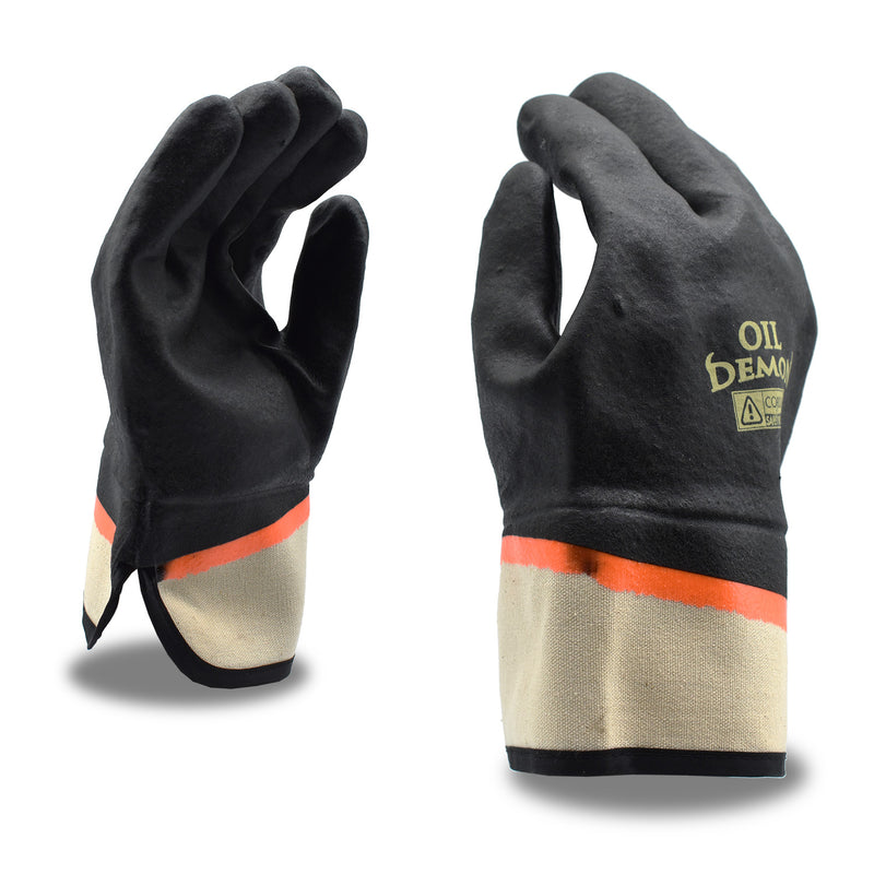 Cordova Safety Oil Demon™, PVC, Safety Cuff Glove, Large-Dozen