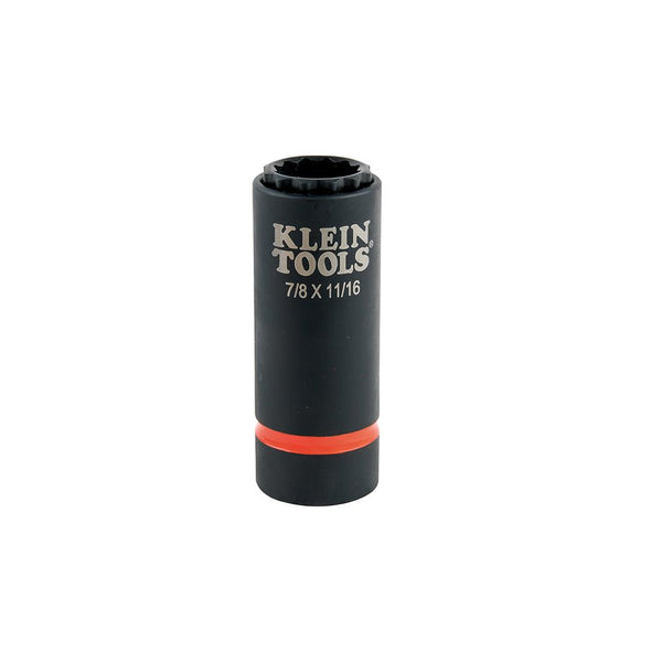 Klein 2-in-1 Impact Socket, 12-Point, 7/8 and 11/16-Inch  66014 - HardHatGear