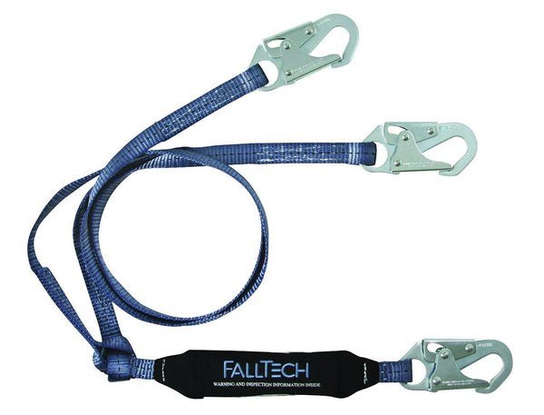 FallTech 5330A5 - 2 lb Stretch-web Hard Hat Tether with adjuster and snap  buckle, 25
