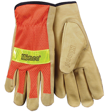 Kinco Gloves with Mesh Back Orange