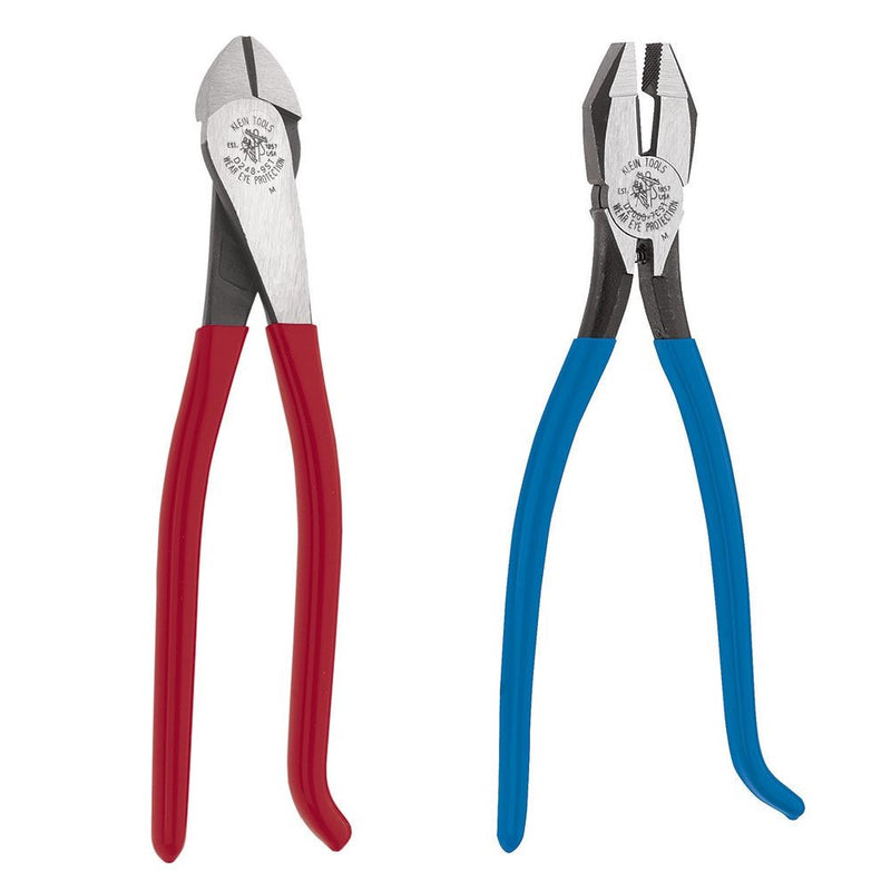 Klein Tools 2-Piece Ironworker’s Pliers Set for Working with Rebar Tie Wire