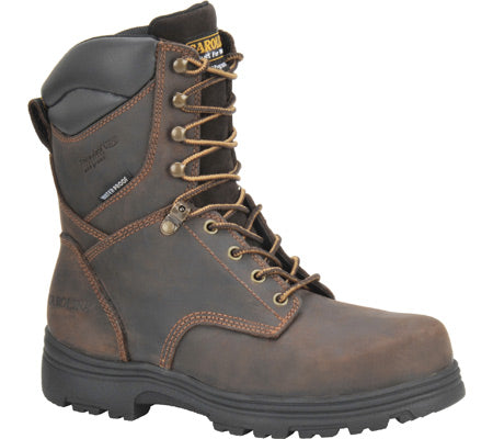 Carolina 8" brown leather lace up work boot