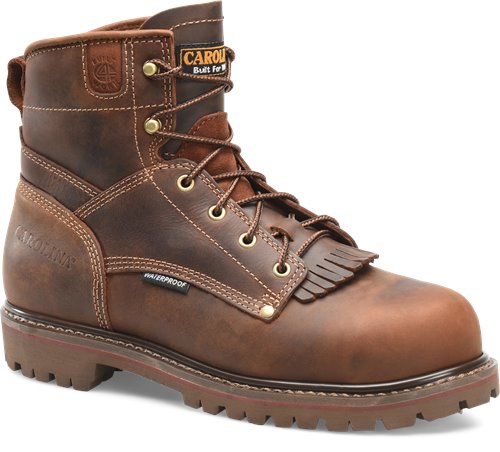 Carolina 6" Brown Leather Lace Up Work Boot