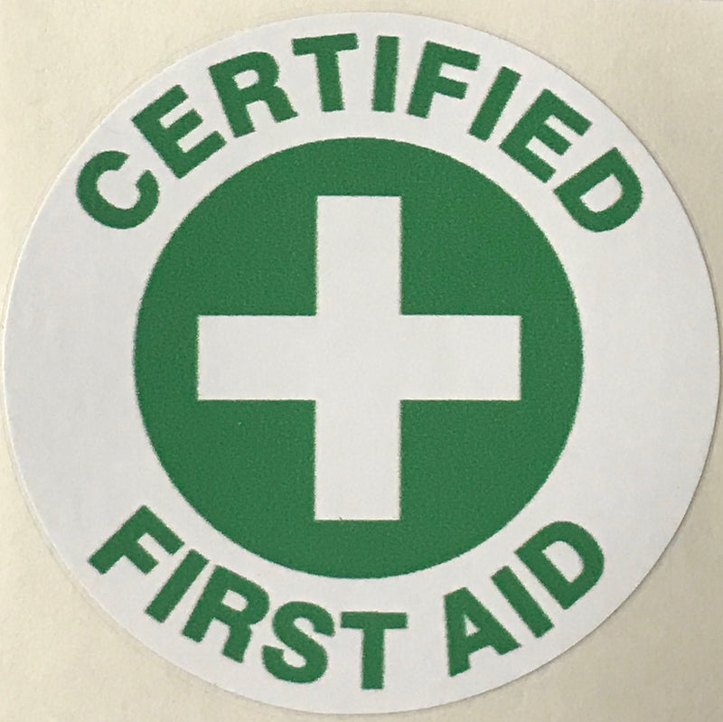 Certified First Aid with Cross Hard Hat Marker HM-17