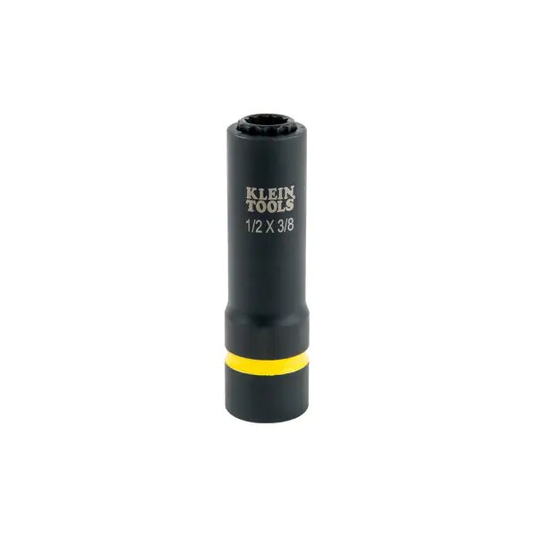 Klein 2-in-1 Impact Socket, 12-Point, 1/2 and 3/8-Inch - HardHatGear