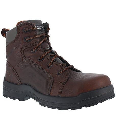 Rockport More Energy - Women's Brown 6" Lace to Toe Waterproof Work Boot #RK664
