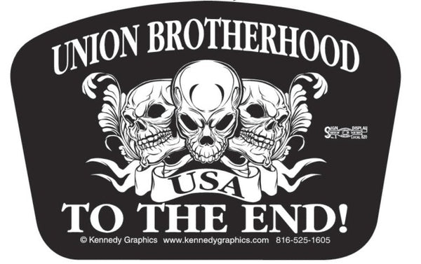 Union Brotherhood Hard Hat Sticker #S86