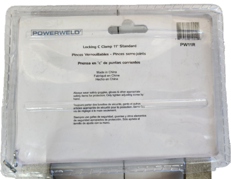 Powerweld 11" Locking C-Clamps with Swivel Pads - PW11R - HardHatGear