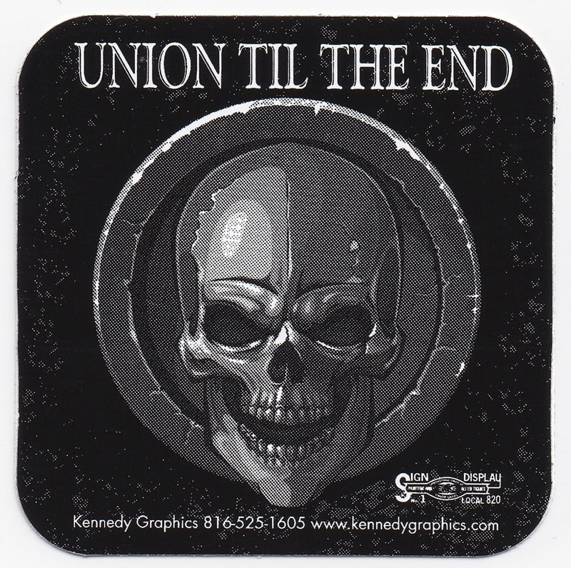 Union Til the End Skull stickers K6