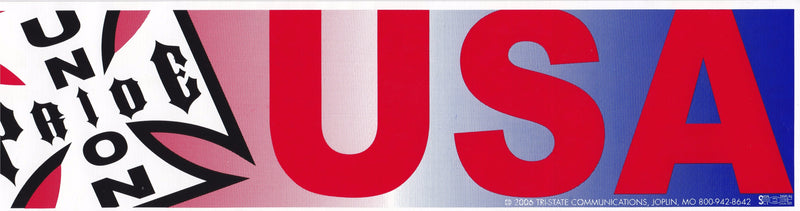 Union Pride Iron Cross USA Bumper Sticker