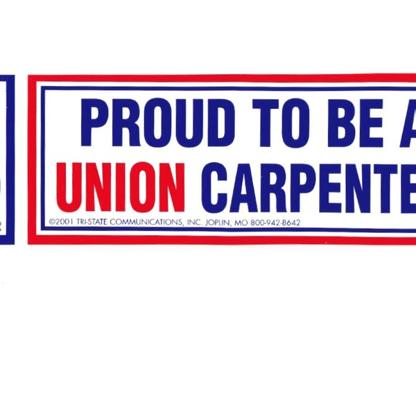 UNITED BROTHERHOOD of CARPENTERS GOLD VINYL HARDHAT STICKERS *Union Made in  USA*
