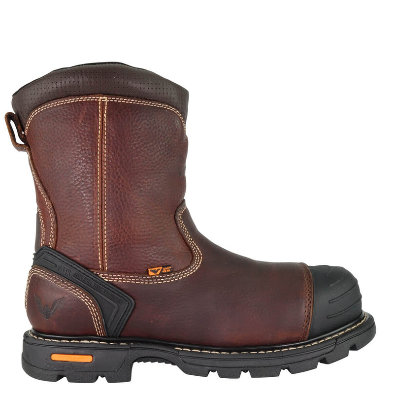 Thorogood GEN-Flex2® Series – 8″ Brown Composite Safety Toe – Side-zip Wellington