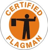 Certified Flagman Hard Hat Marker HM-106