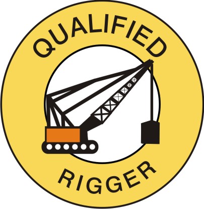 Qualified Rigger Hard Hat Sticker HM-140 - HardHatGear