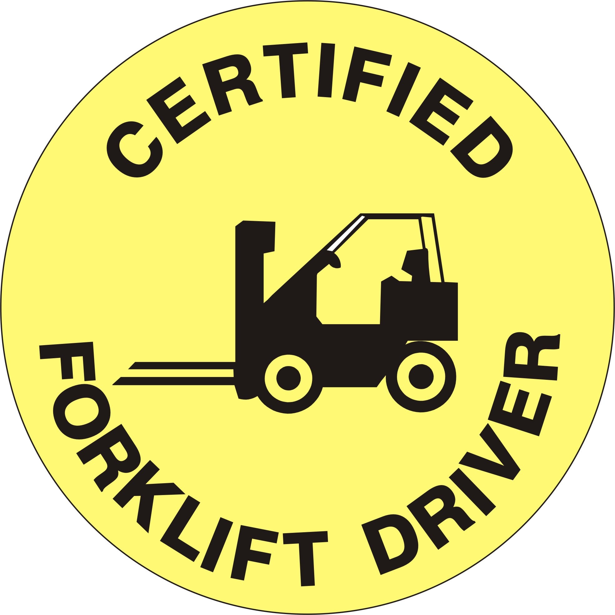 Certified Forklift Driver Hard Hat Marker HM-96 | HardHatGear