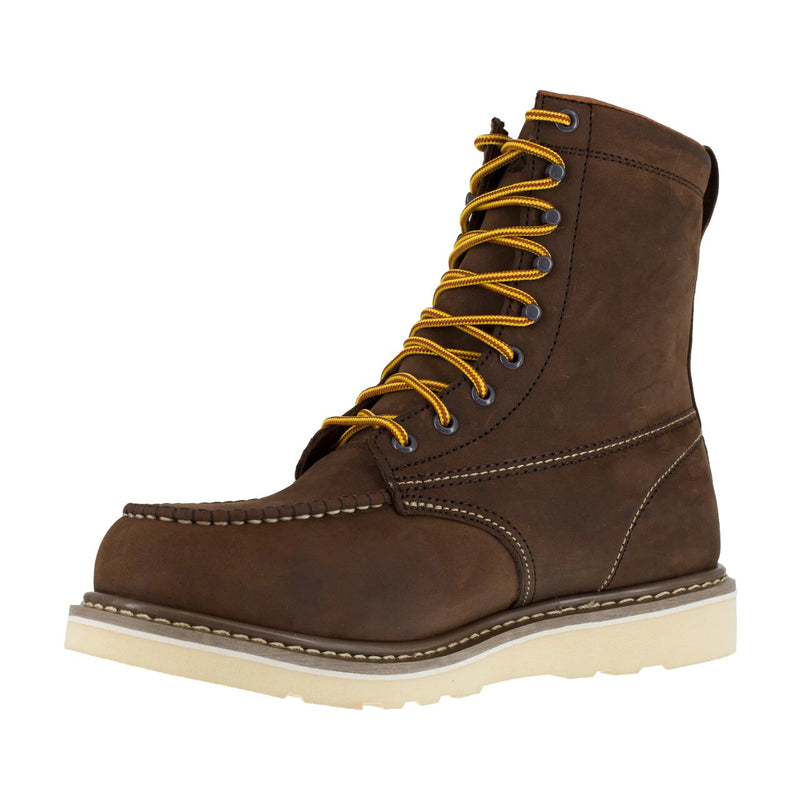 Iron Age Reinforcer  Mens Brown 8 Wedge Work Boot IA5081