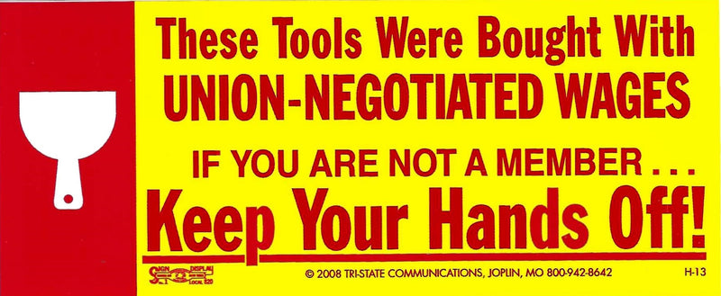 Keep Your Hands Off! w/Joint Knife Toolbox Decal