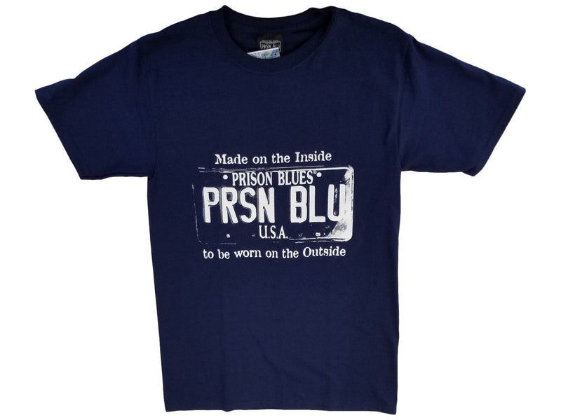 Prison Blues USA License Plate T-Shirt-Clearance