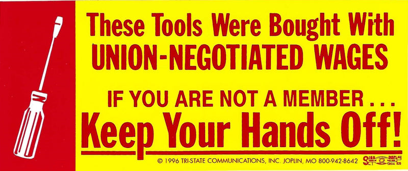 Keep Your Hands Off! w/Screwdriver Toolbox Decal